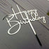 Happy Birthday Cake Topper for Party Decorations - Mirror Silver Acrylic