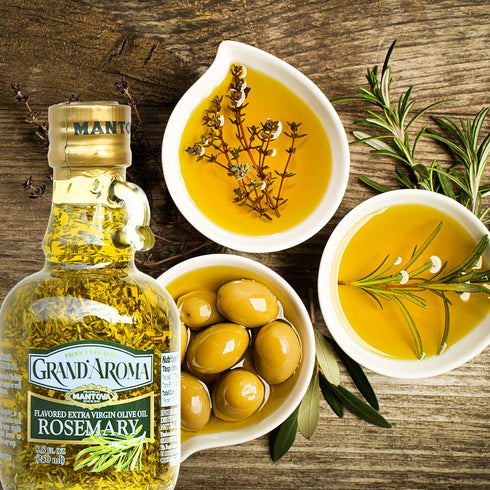 8.48 Mantova GrandAroma Flavored Extra Virgin Olive Oil, Rosemary, Ounce