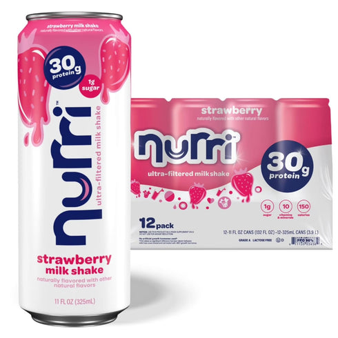 Generic Nurri Strawberry Protein Shake 12 Pack, 30g Protein, 1g Sugar, 150 Calories,