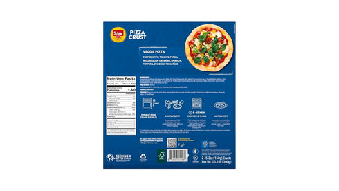 4-Pack Schaer Gluten-Free Pizza Crusts, Pre-Baked, Crispy & Tender, Perfect for Custom Pizzas, No Artificial