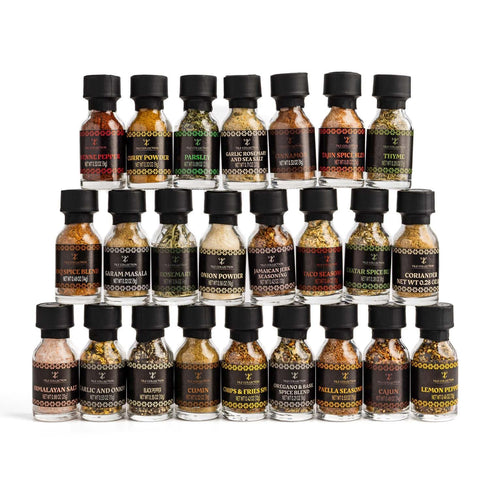TILZ COLLECTION Set -24 Spice Gift Gourmet Spices For Cooking, Grilling, Rubs, Mixed Spice, Herbs, Spices & Seasonings