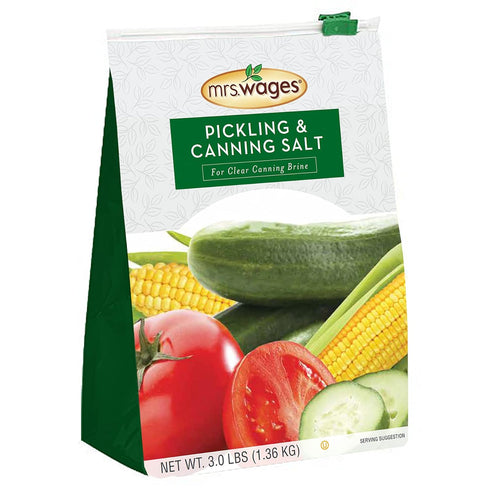 Mrs. Wages Pickling and Canning Salt, Easy-To-Use, Clear Canning Brine, No Artificial
