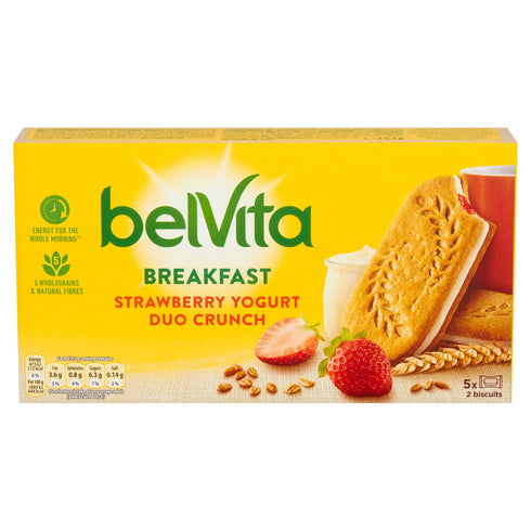 Kraft Belvita Strawberry Yogurt Crunch Pack of 8 (8 Boxes of 5