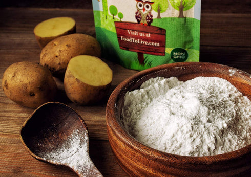5 Food to Live Organic Potato Starch, Pounds - Unmodified Powder, Non-GMO, Pure Flour, Kosher, Vegan, Bulk, Great