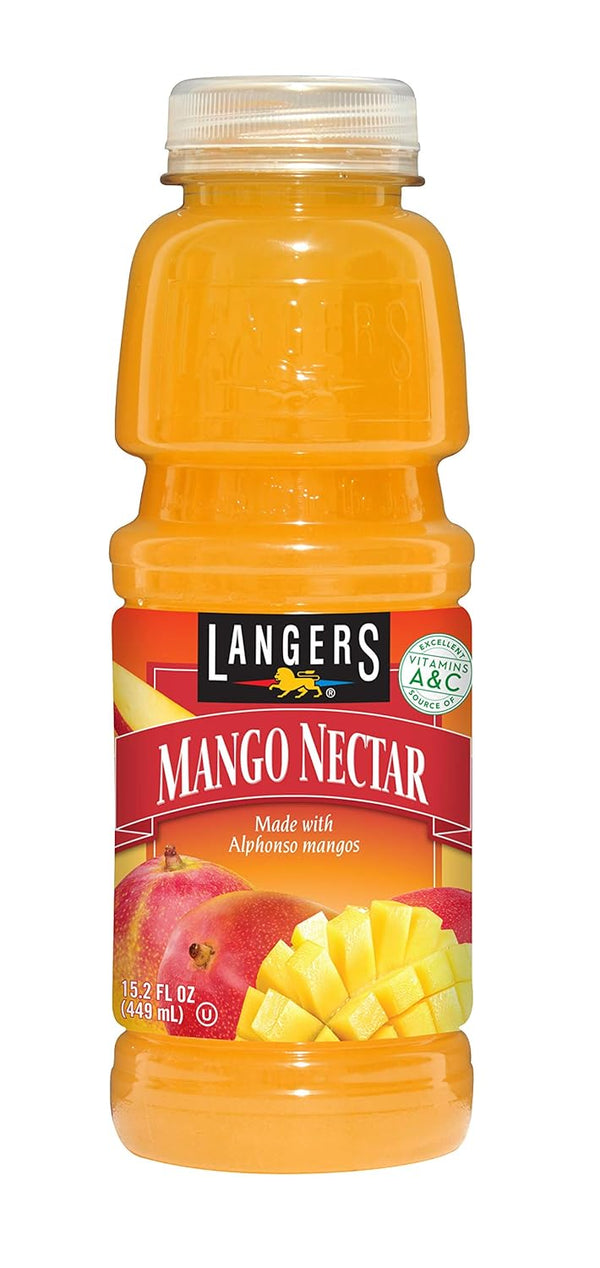 Langers Juice, Mango Nectar, 15.2 Fl Oz (Pack of 12)