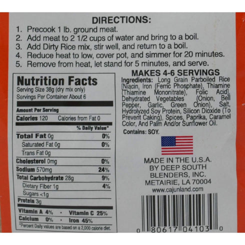 Cajun Land 8 oz Dirty Rice Mix
