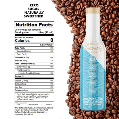 3pk 3 Pack Sugar Free Pumpkin Spice Coffee Syrup - Stevia Based, No Sugar Alcohols or Sucralose, No Artificial