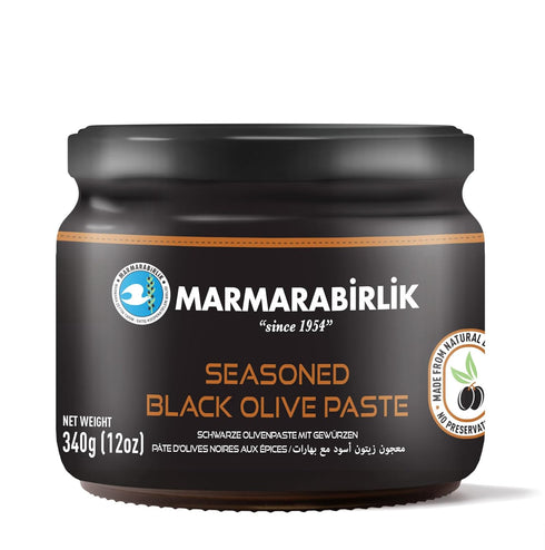 Marmarabirlik, Black Olives Spread Spicy, Turkish Olive Paste & Tapenade, Gourmet Mediterranean