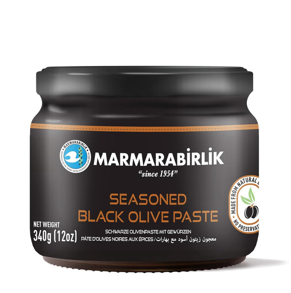 Marmarabirlik, Black Olives Spread Spicy, Turkish Olive Paste & Tapenade, Gourmet Mediterranean