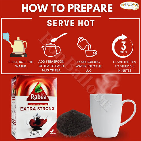 Generic (3.52 oz 100 RABEA Extra Strong Black Tea Pure Oriental Teas Natural Traditional Arabic Arabian Saudi Arabia