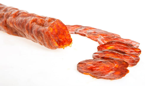 (1 pack 7.9 Oz.) PALACIOS - Authentic Spanish Chorizo. All Natural Ground Pork HOT / SPICY Smoked Sausage Recipe, Dry