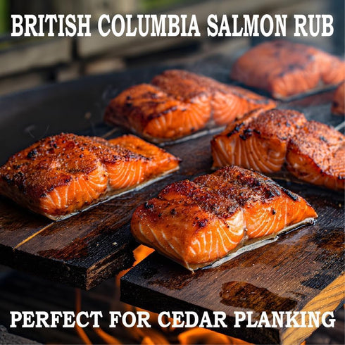 Famous 100g Pack 3 (3, 100g) British Columbia Salmon Rub Authentic West Coast Salmon Seasoning for BBQ, Oven, and Cedar