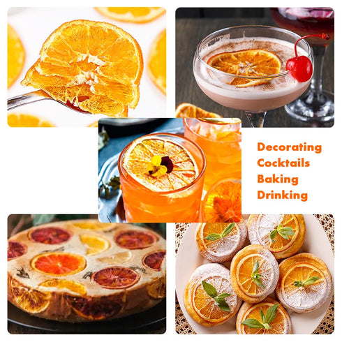 3.52oz/100g Mkostlich Dried Orange Slices, Dehydrated Orange Slices, Natural Dried Oranges for Cocktails/Christmas