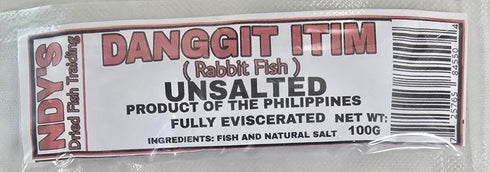 Ndy's 100g, 3 Pack, Danggit Itim Dried Rabbitfish, Unsalted, Product of Philippines