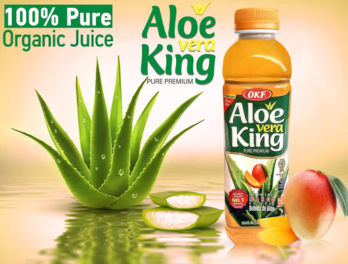 16.9oz (Pack 10) Okf Aloe Vera King Mango Drink