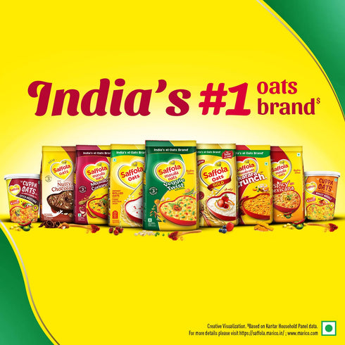 Saffola 500 (17.63 oz) Masala Oats Veggie Twist, grams - Vegetarian