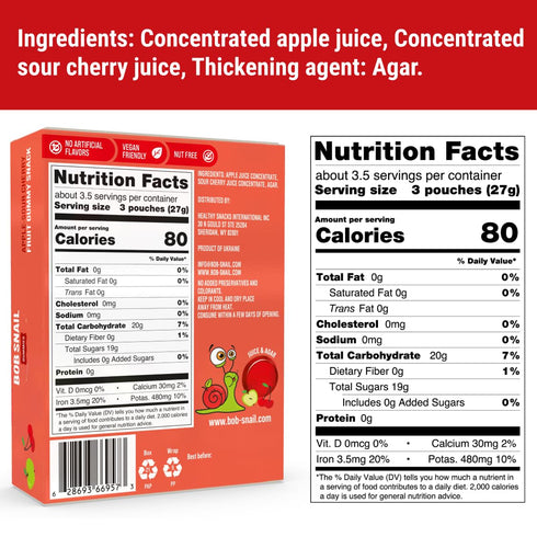 Pack 50 Pack 450 Bob Snail Healthy Snacks Family - Gelatine free & Vegan Friendly Fruit Jelly, Candy box Fruit Snacks
