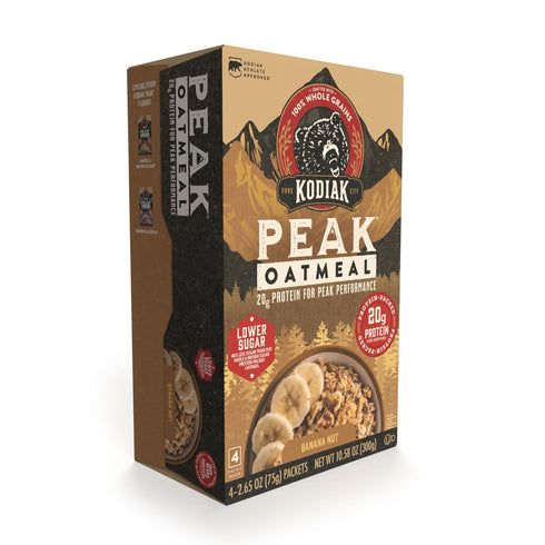 Packets, Protein,100% 6 4 packets 24 packets) Kodiak Cakes Peak Instant Oatmeal Banana Nut, High Whole Grains, box