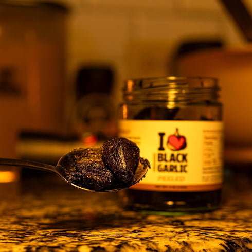 I Love Black Garlic 5 oz Organic Peeled Black Garlic Cloves in a Glass Jar Ready to Eat Sweet Savory Umami Ingredient