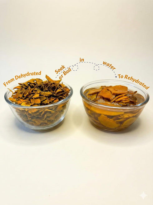 45g SHROOTS Dehydrated Turmeric Flakes Air Dried Flakes Pure Veg, Gluten Free, No Added Salt Natural Dried Turmeric