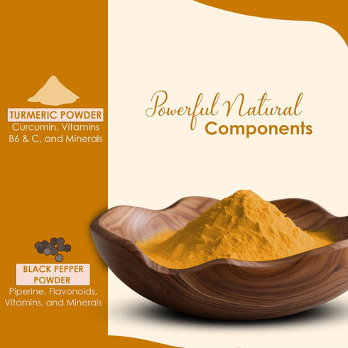 Mi Nature Turmeric Root Powder with Black Pepper, 227g (8oz), Pure Curcuma Longa & Piper Nigrum for Cooking