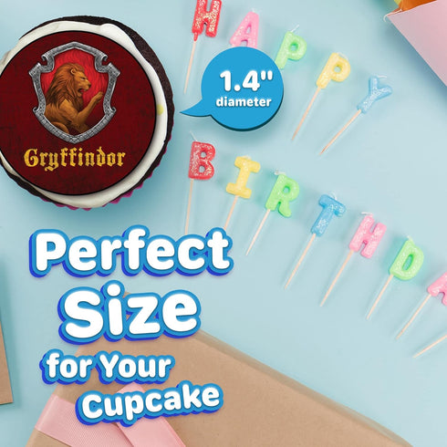 30 x Edible Cupcake Toppers, Wizarding World Inspired Collection of Edible Cake Decorations on Wafer Sheet