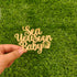 Snlioek Acrylic Sea You Soon Baby Cake Topper with Seashell,Golden Ocean Themed Boy or Girl Baby Shower Pregnant