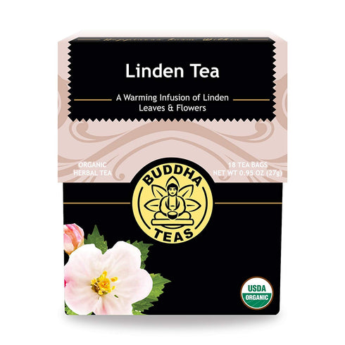Organic Linden Tea – 18 Bleach-Free Tea Bags – Caffeine-Free Herbal Tea with Calming Qualities