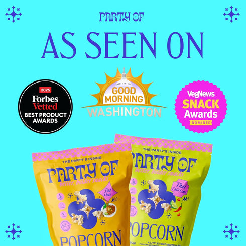Pack 6 6 Pack Party Of Thai-Inspired Popcorn Variety Chili Lime + Pad Thai Mini Size Bags Bold, Tangy, Spicy