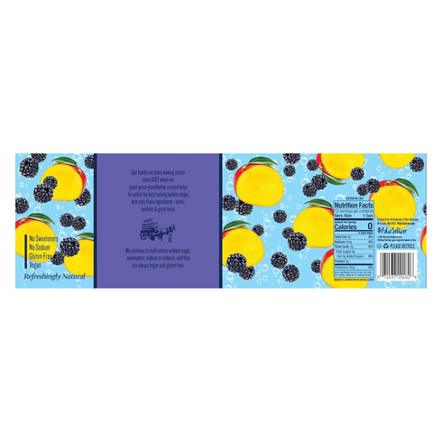 12oz 12 pack Polar Seltzer Water Blackberry Mango Can
