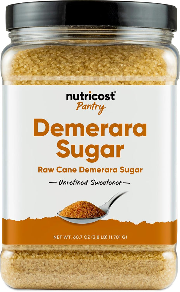 Nutricost Pantry Unrefined Demerara Sugar (4 Pound Bottle) :: Great for Baking,