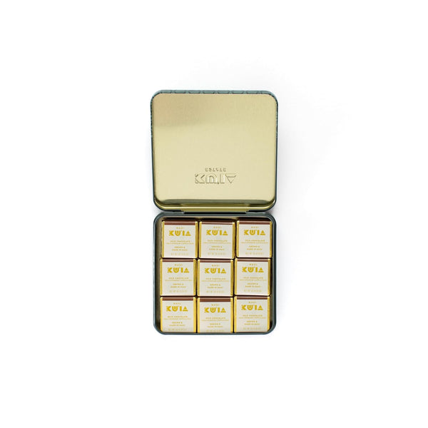 Maui Ku'ia Estate Chocolate, Hawaiian Chocolate Gift Tin, 18 Pieces, Single-Origin Maui