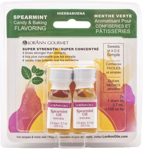 Lorann Oils Candy & Baking Flavoring, 0.125oz Bottle, 2/Pkg-Spearmint Oil