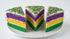 8 oz NCS Purple, Green & Yellow Sugar Crystals, Decorative Sugar Sprinkles for Baking & Decorating