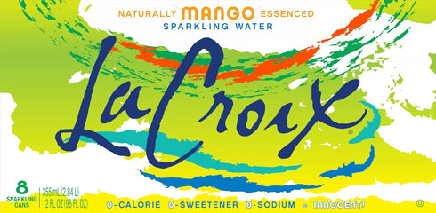 12 Oz, 8 Pack La Croix, Water Sparkling Mango, Fl