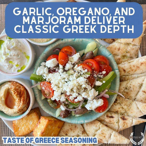 GLP-1 2.7oz #8 Taste of Greece | Gourmet Seasoning | Authentic Artisanal Spice Blend | Non GMO, All Natural | Handmade