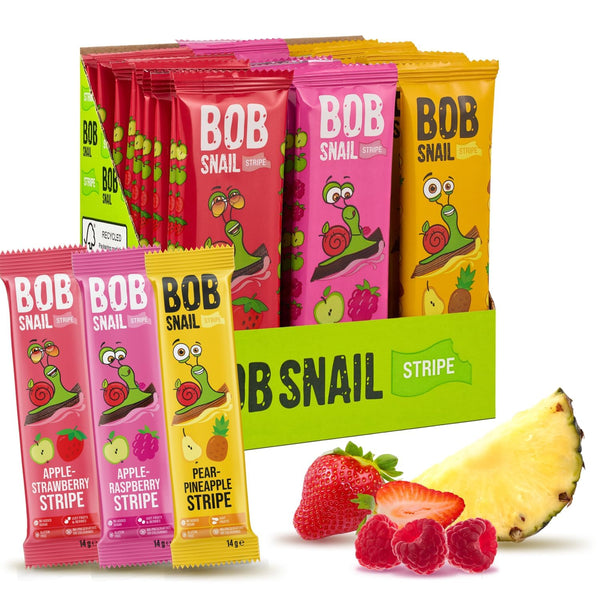 BOB SNAIL Healthy Fruit Snacks for Kids and Adults 30 Fruit Leather