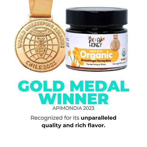 100% 8.47 oz K&A HONEY Organic Bracatinga Honey | USDA Certified Organic | Award-Winning Pure Honeydew | Raw Premium