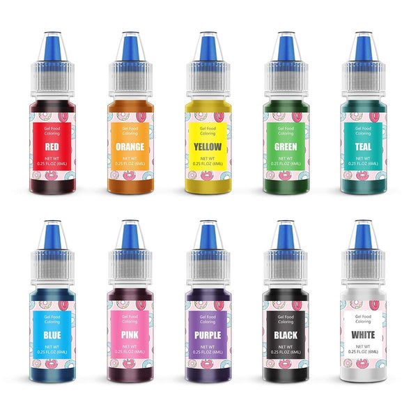 Food Coloring Gel Cake Decorating Set - Jelife 10 Colors Gel Based