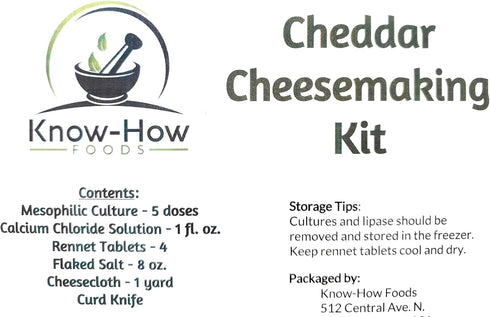 Know-How Foods Brand Cheddar Cheese-Making Kit