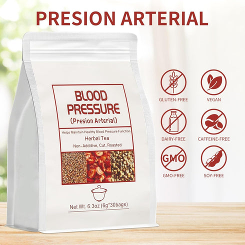 Loywoqi Tea6g 30 5.3 oz Blood Pressure Tea BagsHeart Functional X Bags Natural Chinese Blend Herbal Tea, Gluten