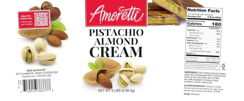 58% 11 oz Amoretti - Pistachio Almond Cream (Over Pistachios and Almond Butter)