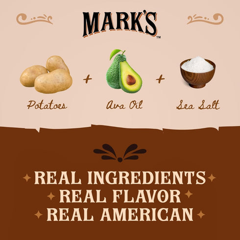 1 oz (Pack 24) MARKS Kettle Cooked Avocado Oil Potato Chips, Sea Salt Gluten Free and Seed Oil Free | Sea Salt, of |
