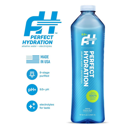 9.5+ 1.5-Liter 12 Perfect Hydration pH Alkaline Drinking Water, Bottle, Made in the USA, Case