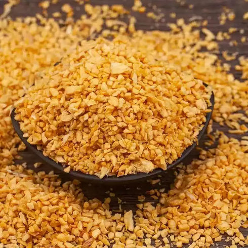 11.3oz 320g, Crispy Fried Garlic - No Salt | Dehydrated | Chopped | Dried Minced Garlic, Crunchy Asian Seasoning