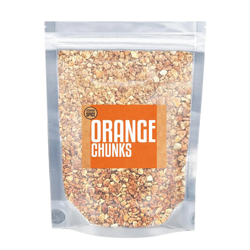 3.5 oz Essential Spice Orange Peel Chunks, Tin Bright, Citrus & Slightly Bitter Flavor Dried Orange Peel for Baking