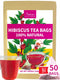 TeeLux Hibiscus Tea Bags, Natural Hibiscus Flowers Herbal Tea, Caffeine Free, Refreshing