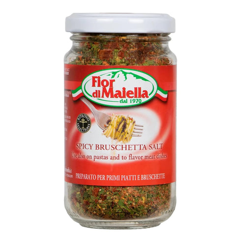 Bruschetta Salt - Blend of Aromatic Italian Seasoning Herbs & Spices, 60 g (Spicy) by Fior di Maiella