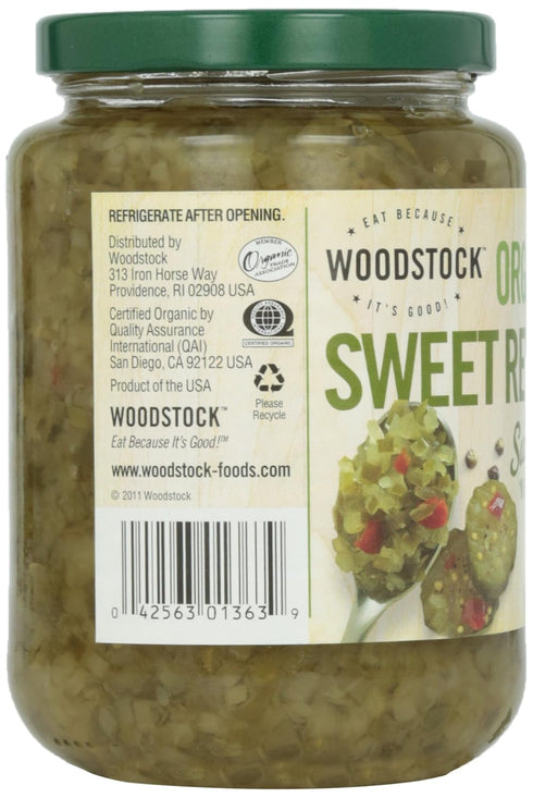 95% 16 oz Woodstock, Sweet Relish, At least Organic