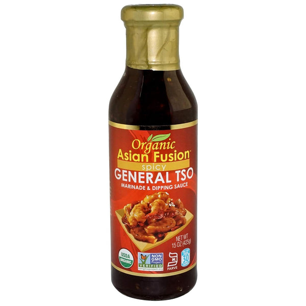 Asian Fusion General Tso Sauce, 15 Ounce - Non-GMO, Organic Certified, Kosher & Gluten